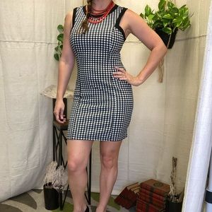 Love Culture Bodycon houndstooth print tank dress